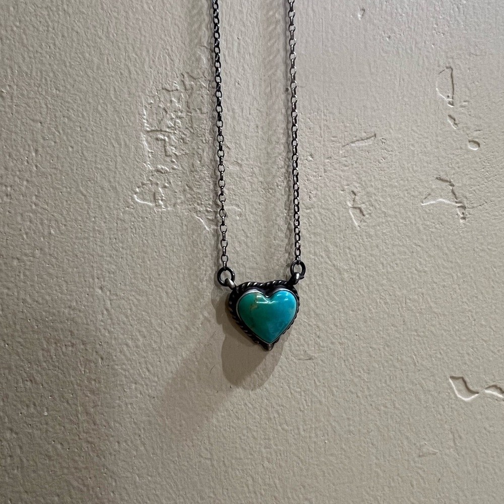 Genuine Turqouise Necklace sterling silver western